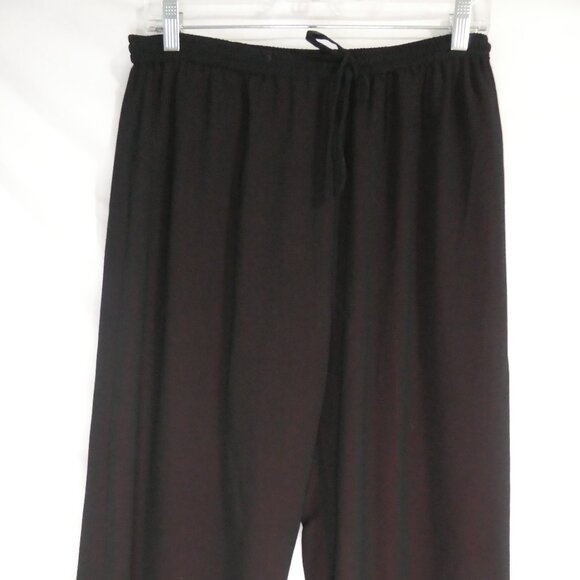 Black Textured Sheer Pants | xxxl | Stretchy Waistband | Drawstring | Lined - Picture 6 of 16